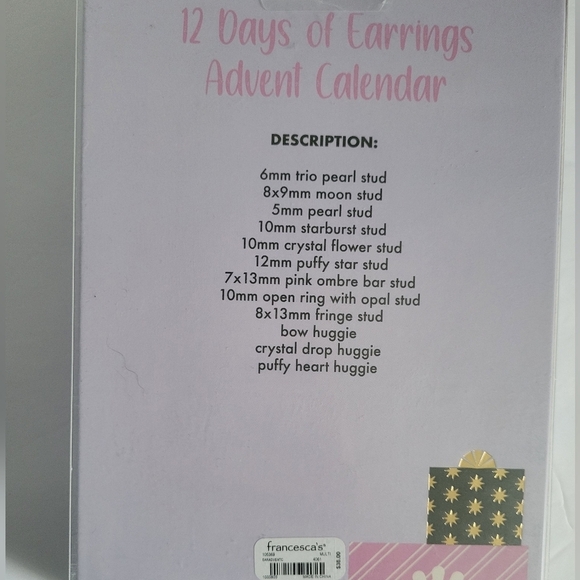 Francescas 12 Day Christmas Earrings Jewelery Advent Calendar Gift - Picture 6 of 7
